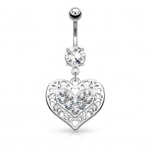 Piercing nombril cœur tribal en zirconium blanc Yaxo Piercing nombril6,49 €