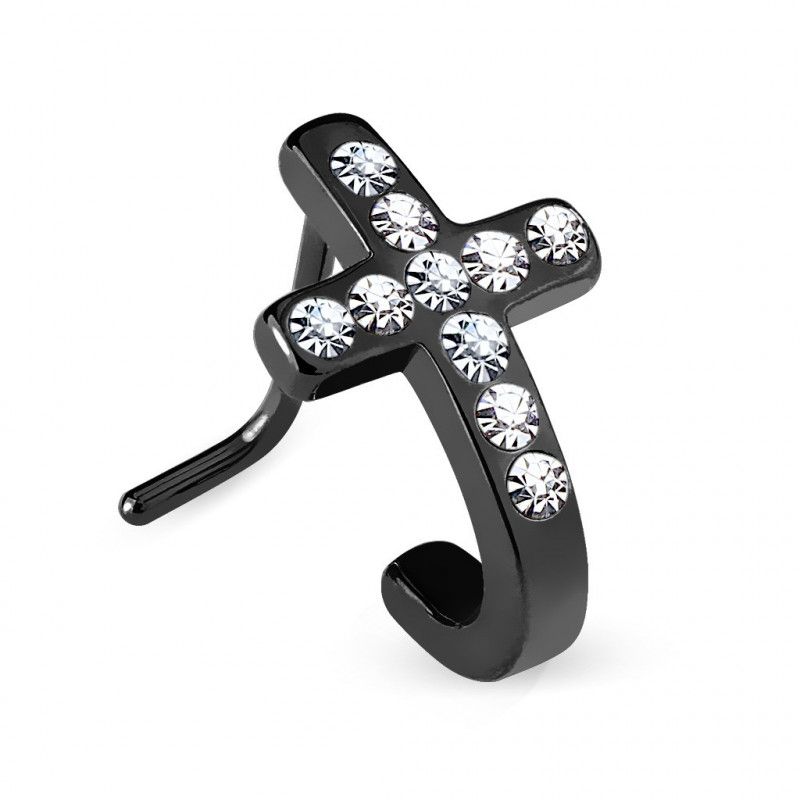 Piercing nez coudé noir avec une croix Oxaz Piercing nez4,49 €
