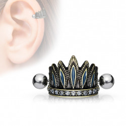 Piercing cartilage hélix avec une couronne chef tribal blanc Awac Piercing oreille6,49 €
