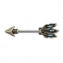 Piercing téton 14mm avec flèche tribal Qahy Piercing téton5,99 €