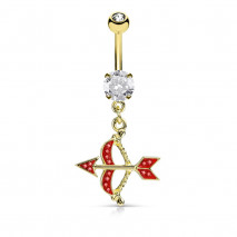 Piercing arcade 8 mm anodisé rose