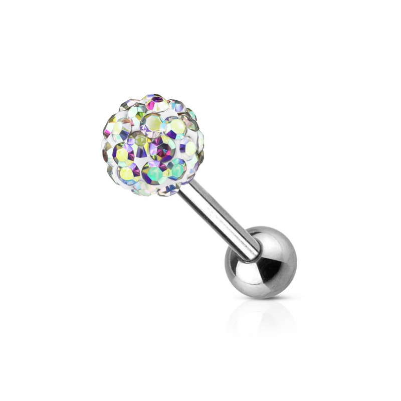 Piercing oreille tragus boule 4mm en crystal aurore boréale Kay Piercing oreille5,99 €