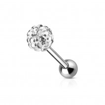 Piercing oreille tragus boule 4mm en crystal blanc Gazu Piercing oreille5,99 €