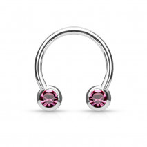 Piercing arcade 8 mm anodisé rose