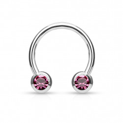 Piercing fer à cheval 10mm avec boules et crystals rose Waq Piercing oreille4,60 €