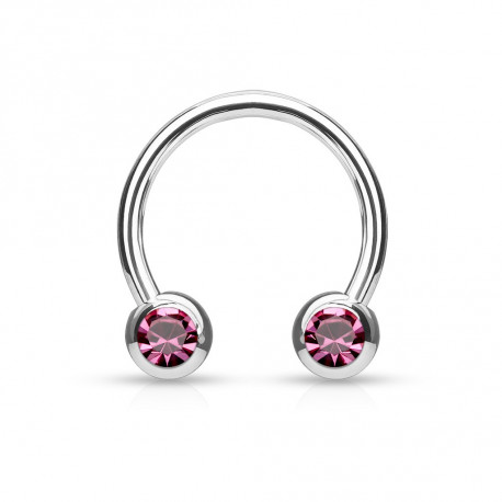 Piercing arcade 8 mm anodisé rose