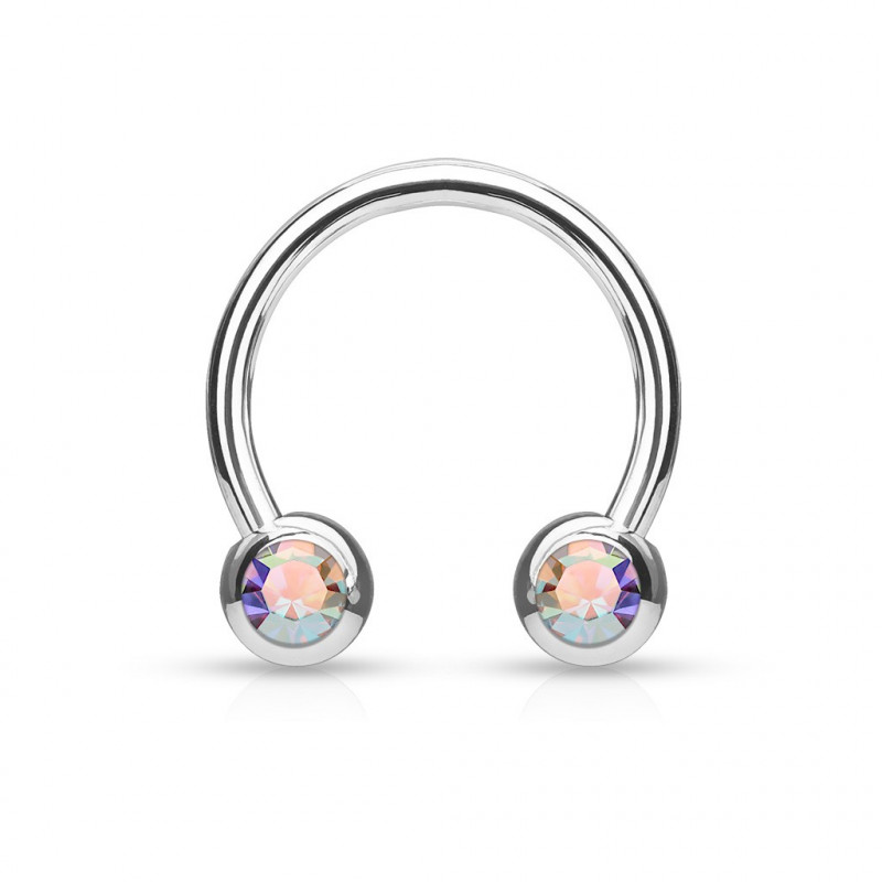 Piercing arcade 8 mm anodisé rose