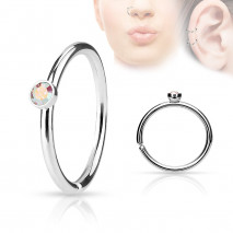 Piercing anneau acier 0,8 X 8mm avec crystal aurore boréale Leny Piercing nez3,10 €