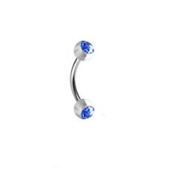 Piercing arcade banane 8mm avec boules incolore bleu Kog Piercing arcade2,85 €