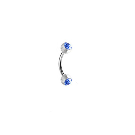 Piercing arcade banane 8mm avec boules incolore bleu Kog Piercing arcade2,85 €