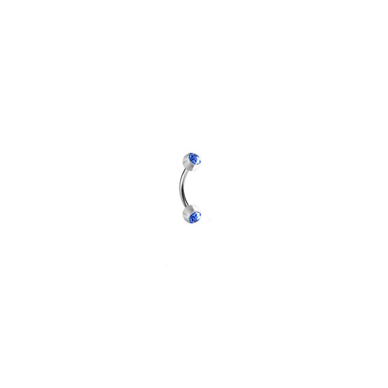 Piercing arcade banane 8mm avec boules incolore bleu Kog Piercing arcade2,85 €