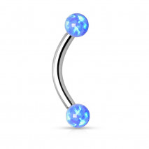 Piercing arcade 8mm boules bleu en opaline Klop Piercing arcade7,49 €