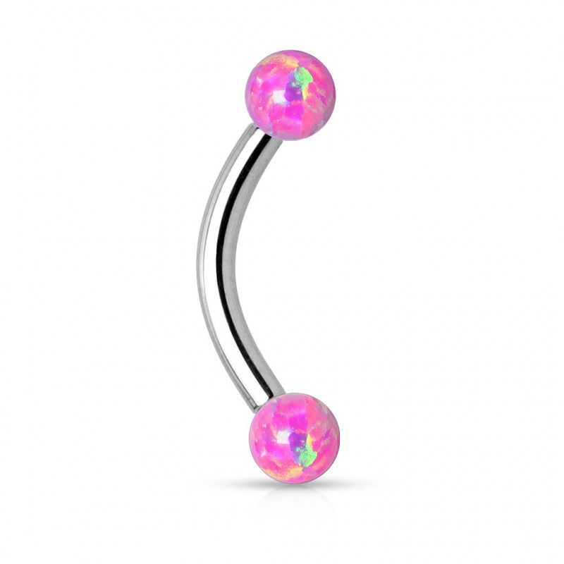 Piercing arcade 8 mm anodisé rose