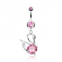 Piercing nombril pendentif cygne rose Vafu Piercing nombril7,90 €