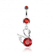 Piercing nombril pendentif cygne rouge Noky Piercing nombril7,90 €