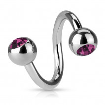 Piercing arcade 8 mm anodisé rose