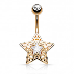 Piercing arcade 8 mm anodisé rose