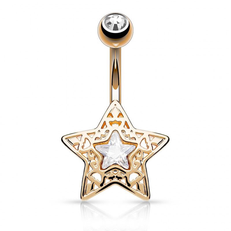 Piercing arcade 8 mm anodisé rose