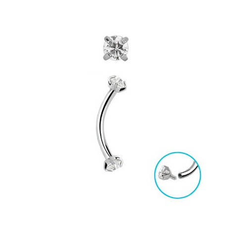 Piercing arcade 10mm et zirconium 2mm blanc Somuy Piercing arcade5,90 €