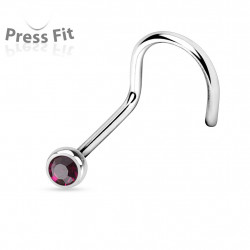 Piercing arcade 8 mm anodisé rose