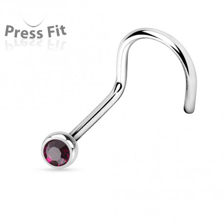 Piercing arcade 8 mm anodisé rose