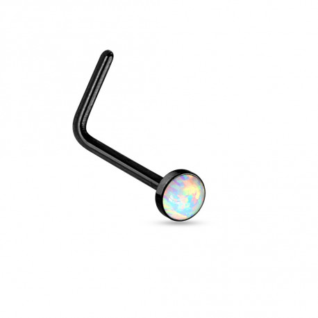 Piercing nez coudé noir avec une opale blanche Doko Piercing nez3,25 €