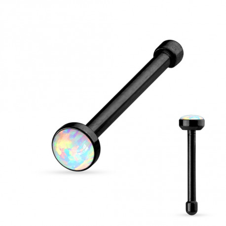 Piercing nez droit noir avec une opale blanche Xadu Piercing nez3,25 €
