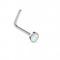 Piercing nez coudé acier avec une opale blanche Duko Piercing nez3,80 €