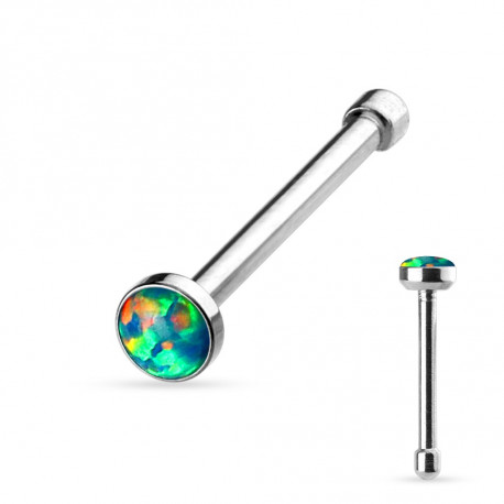 Piercing nez droit acier avec une opale verte Krad Piercing nez2,90 €