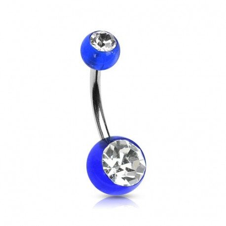 Piercing nombril boule bleu et blanche Piercing nombril2,60 €