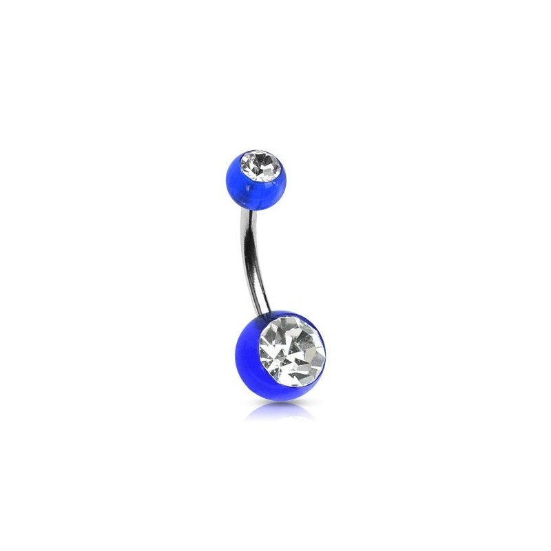 Piercing nombril boule bleu et blanche Piercing nombril2,60 €