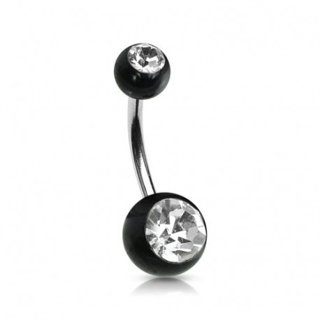 Piercing nombril boule noire et blanche Piercing nombril2,60 €