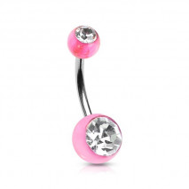 Piercing arcade 8 mm anodisé rose