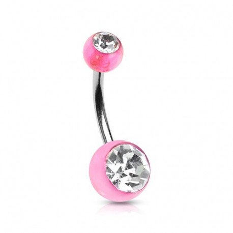 Piercing nombril boule rose et blanche Piercing nombril2,60 €