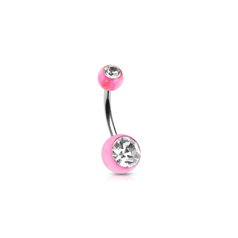 Piercing arcade 8 mm anodisé rose