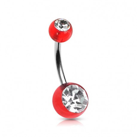 Piercing nombril boule rouge et blanche Piercing nombril2,60 €