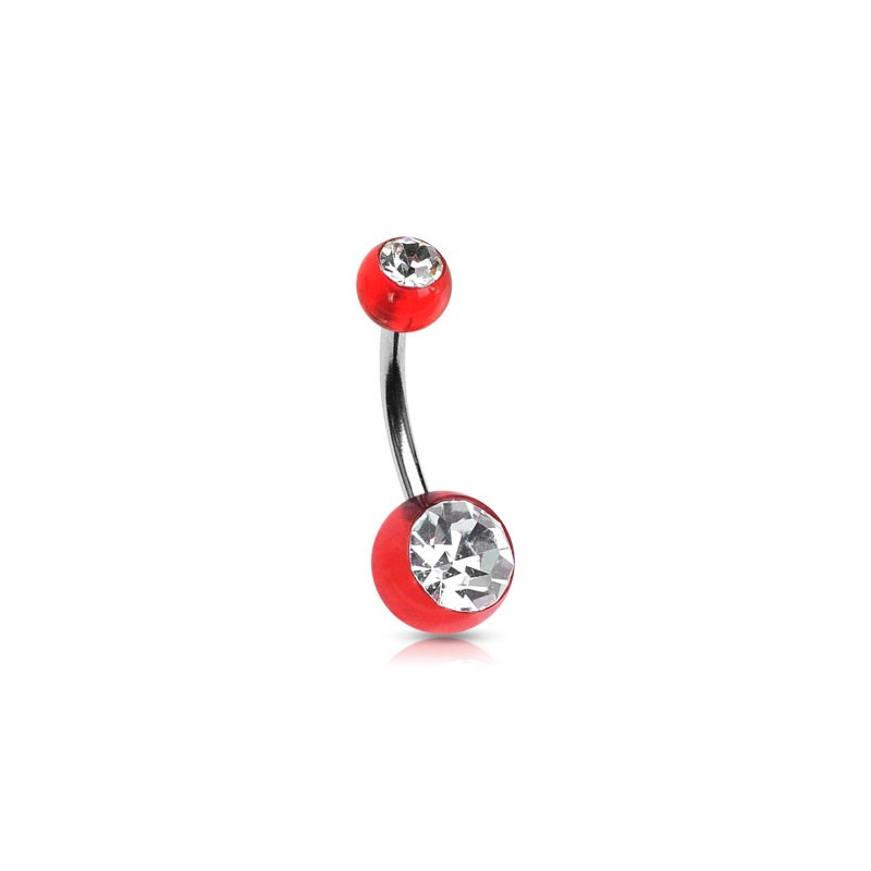 Piercing nombril boule rouge et blanche Piercing nombril2,60 €