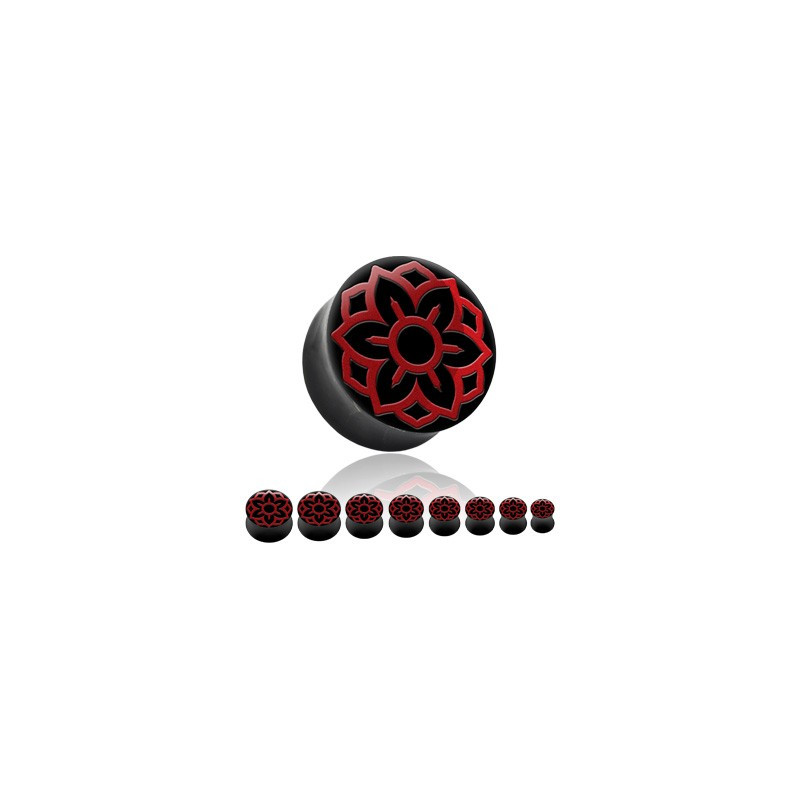 Piercing plug fleur de lotus rouge 12mm Somy Piercing oreille6,49 €