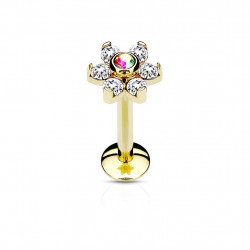 Piercing arcade 8 mm anodisé rose