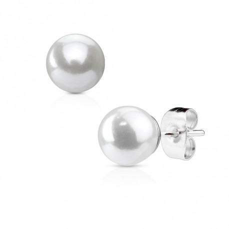 Puces d'oreilles boules perles nacrées de 6mm Caxaz Bijoux5,95 €