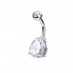 Piercing nombril banane avec une larme en zirconium blanc Tinuj Piercing nombril5,75 €