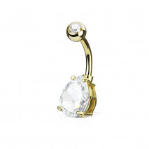 Piercing nombril banane doré avec une larme en zirconium blanc Tako Piercing nombril5,85 €