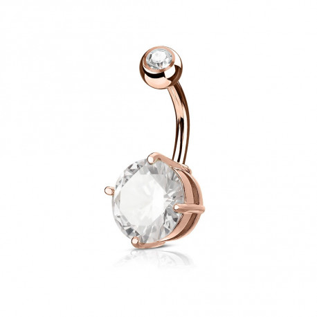 Piercing arcade 8 mm anodisé rose