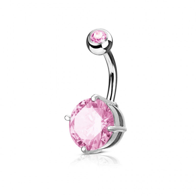 Piercing arcade 8 mm anodisé rose