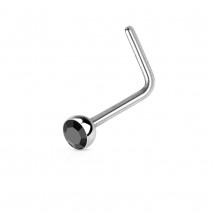 Piercing nez coudé 0,8mm et crystal 2,5mm noir Boko Piercing nez2,25 €