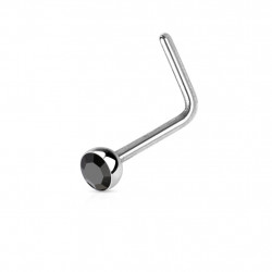 Piercing nez coudé 0,8mm et crystal 2,5mm noir Boko Piercing nez2,25 €