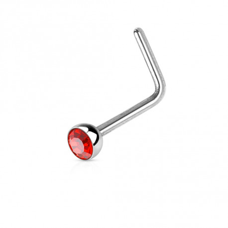 Piercing nez coudé 0,8mm et crystal 2,5mm rouge Bokyh Piercing nez2,25 €