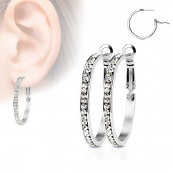 Boucle d'oreille stainless stell et zirconiums blanc Ozyk Bijoux10,49 €