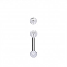 Piercing tragus 8mm boules incolore avec un crystal blanc Doly Piercing oreille1,49 €