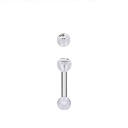 Piercing tragus 8mm boules incolore avec un crystal blanc Doly Piercing oreille1,49 €